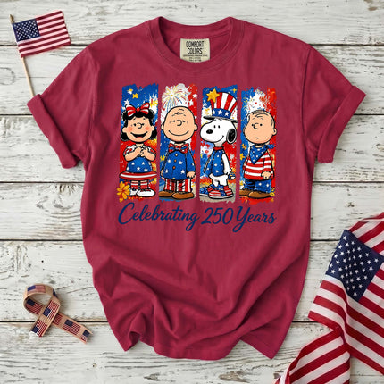 Comfort Colors 250th Anniversary USA Celebrating Patriotic Friends T-Shirt
