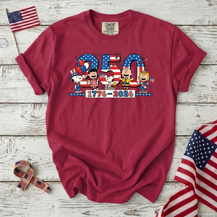 Comfort Colors 250 Years 1776-2026 Patriotic Friends Celebration T-Shirt