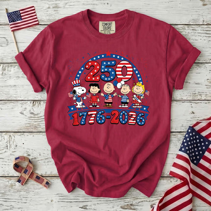 Comfort Colors 1776-2026 250 Years Patriotic Friends Parade T-Shirt