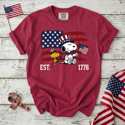 Comfort Colors EST 1776 250th Anniversary USA Uncle Sam Dog T-Shirt