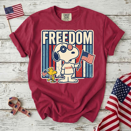 Comfort Colors 250th Anniversary USA Retro Freedom Dog T-Shirt
