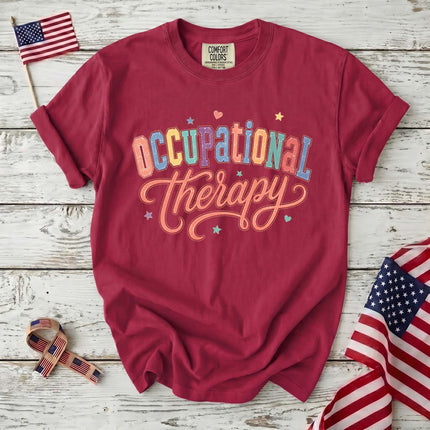 Comfort Colors Occupational Therapy Retro Collegiate Therapist Gift T-Shirt