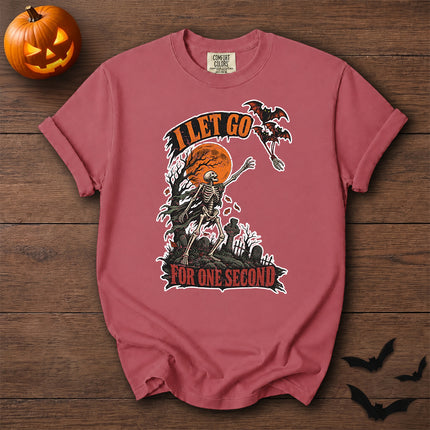 Comfort Colors Halloween Skeleton Graveyard Moon Graphic T-Shirt