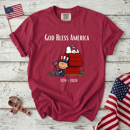 Comfort Colors God Bless America 1776 2026 T-Shirt