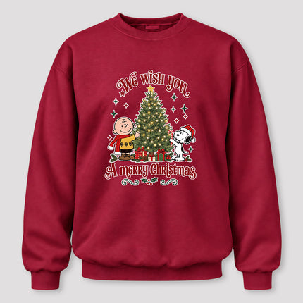 We Wish You a Merry Christmas Tree Lights Crewneck Sweatshirt