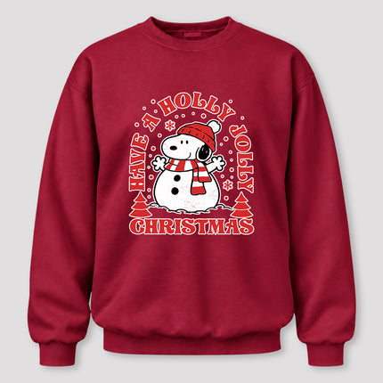 Holly Jolly Christmas Snowflake Winter Scarf Sweatshirt