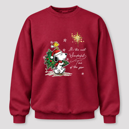 Most Wonderful Time Christmas Tree Star Sweatshirt