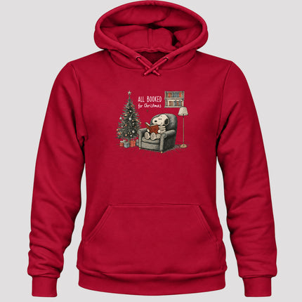 All Booked for Christmas Cozy Reading Book Lover Hoodie