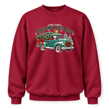 Christmas Tree Crew Vintage Pickup Truck Sweatshirt