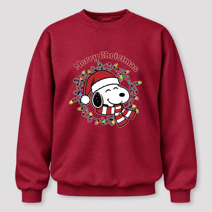Merry Christmas Santa Hat Colorful Lights Sweatshirt