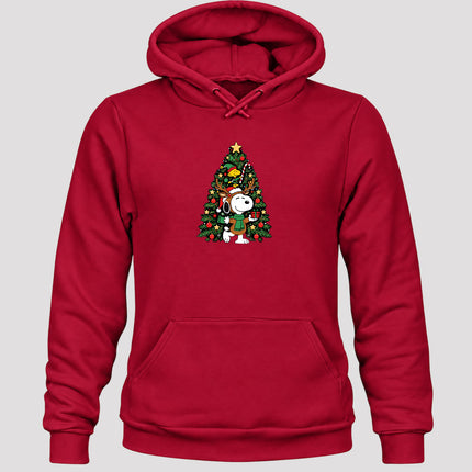 Christmas Tree Reindeer Antlers Festive Gift Hoodie