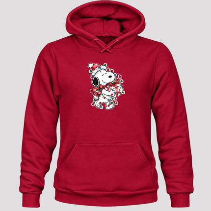 Christmas Lights Wrapped Gift Cozy Christmas Hoodie