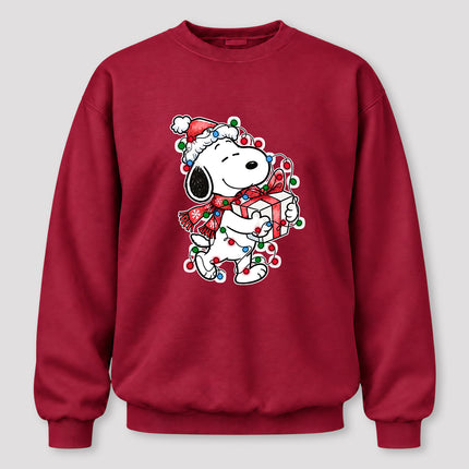 Christmas Lights Wrapped Gift Festive Holiday Sweatshirt