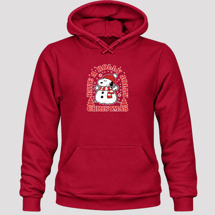 Holly Jolly Christmas Snowflake Winter Scarf Hoodie