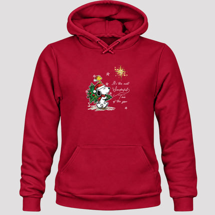 Most Wonderful Time Christmas Tree Golden Star Hoodie