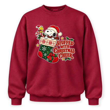 Stuffed With Christmas Cheer Holiday Stocking Sweatshirt