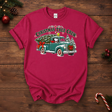 Christmas Tree Crew Vintage Pickup Truck T-Shirt