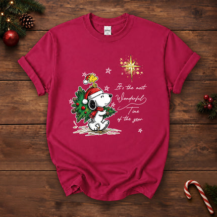 Most Wonderful Time Christmas Tree Star T-Shirt