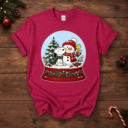 Christmas Snow Globe Snowman Winter Scene T-Shirt