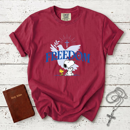 Comfort Colors Freedom Dove Cross Christian T-Shirt