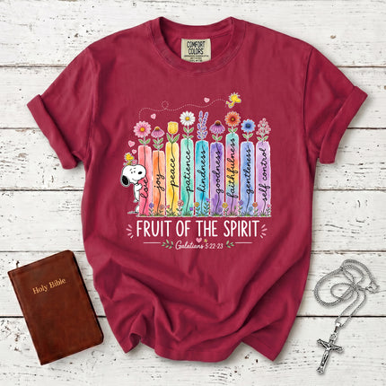 Comfort Colors Fruit of the Spirit Galatians 5:22 Pastel Garden Faith T-Shirt