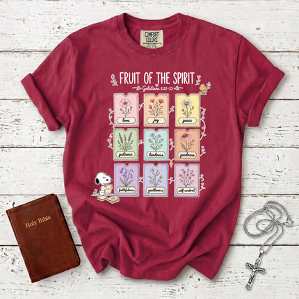 Comfort Colors Fruit of the Spirit Galatians 5 22 Christian Faith T-Shirt