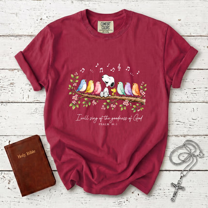 Comfort Colors Christian Psalm 89 1 Goodness of God Songbird Praise T-Shirt