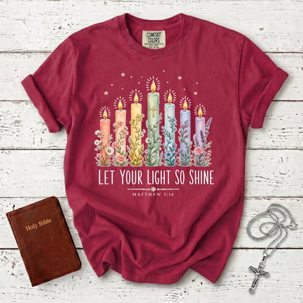 Comfort Colors Let Your Light So Shine Matthew 5:16 Christian Bible Verse T-Shirt