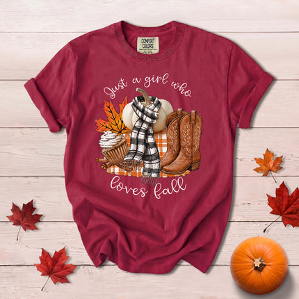 Comfort Colors Fall Autumn Cowboy Boots Pumpkin Cozy Western T-Shirt