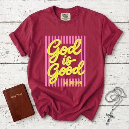 Comfort Colors God Is Good All The Time Christian Faith T-Shirt