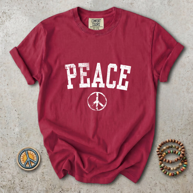 Comfort Colors Peace Sign Vintage Distressed Graphic T-Shirt