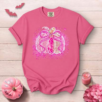 Comfort Colors Pink Pumpkin Breast Cancer Awareness T-Shirt