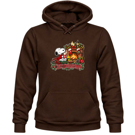 Cozy Christmas Fireplace Hot Cocoa Holiday Hoodie