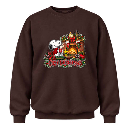 Cozy Christmas Fireplace Hot Cocoa Holiday Sweatshirt