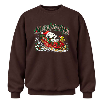 Sleigh All Day Christmas Holiday Sleigh Sweatshirt