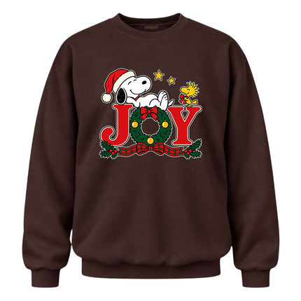 Christmas Joy Wreath Cozy Holiday Sweatshirt