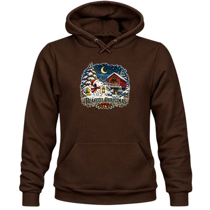 Peaceful Christmas Snowy Covered Bridge Winter Wonderland Hoodie