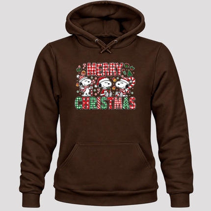 Merry Christmas Plaid Candy Cane Holiday Hoodie