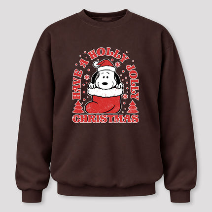 Have A Holly Jolly Christmas Retro Stocking Sweatshirt
