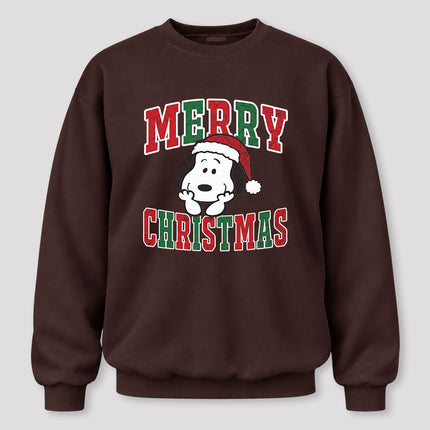 Merry Christmas Vintage Distressed Santa Hat Sweatshirt