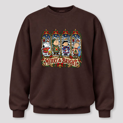 Merry and Bright Christmas Winter Village Sweatshirt