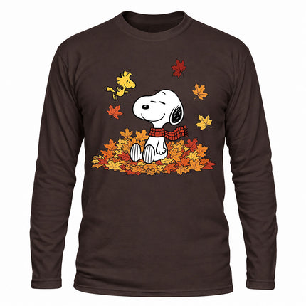 Fall Leaves Cozy Autumn Graphic Long Sleeve T-Shirt