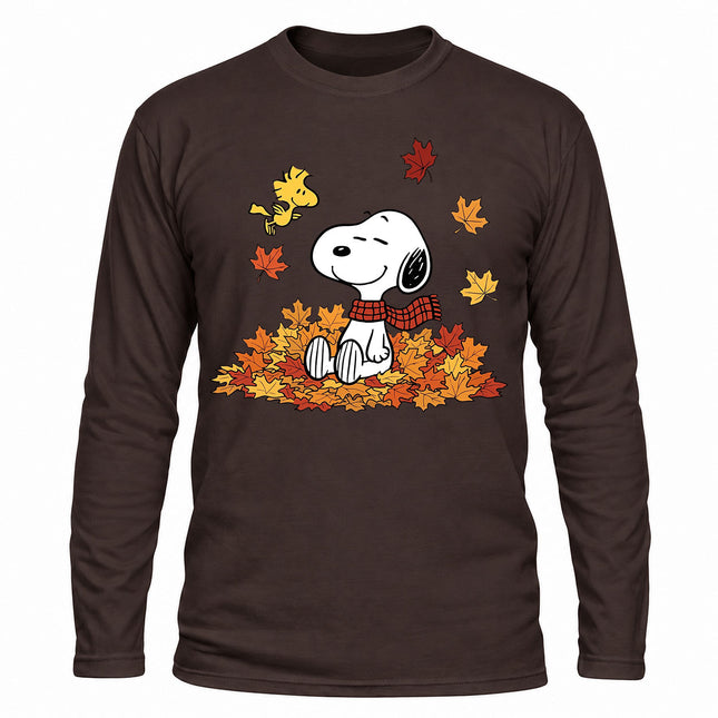 Fall Leaves Cozy Autumn Graphic Long Sleeve T-Shirt