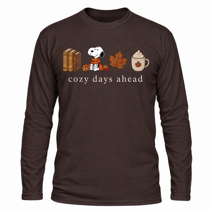 Cozy Days Ahead Fall Coffee Autumn Long Sleeve T-Shirt