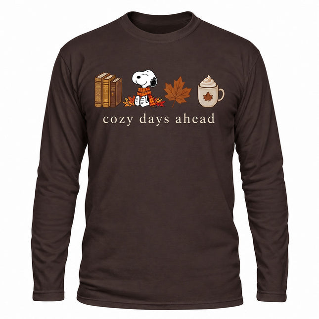 Cozy Days Ahead Fall Coffee Autumn Long Sleeve T-Shirt