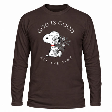 God Is Good All The Time Floral Christian Christmas Gift Long Sleeve T-Shirt