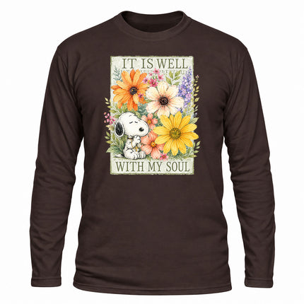 It Is Well With My Soul Floral Faith Christmas Gift Long Sleeve T-Shirt