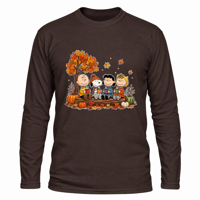 Cozy Fall Coffee Pumpkin Autumn Long Sleeve T-Shirt
