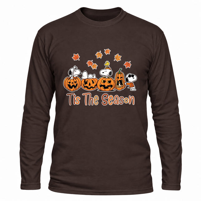 Fall Pumpkin Shirt Tis The Season Autumn Long Sleeve T-Shirt