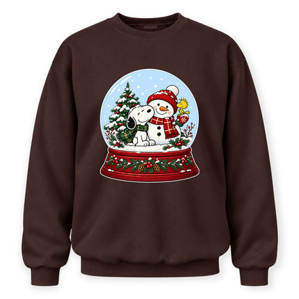 Christmas Snow Globe Snowman Cozy Winter Sweatshirt